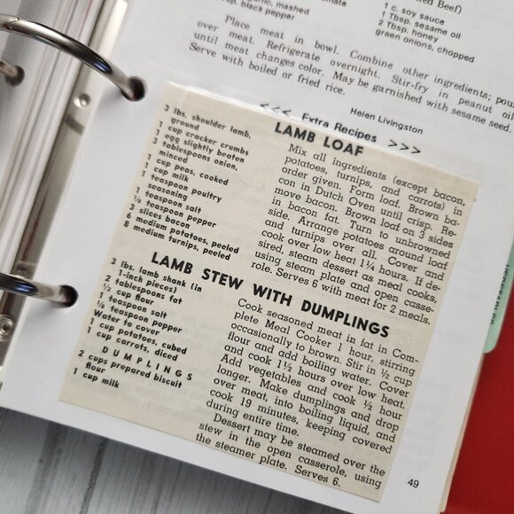 Vintage Faith Evangelical Luthrern Church The New and Old Cookbooks Binder 62-97 - Picture 11 of 14